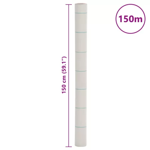  fehér PP talajtakaró membrán 1,5x150 m