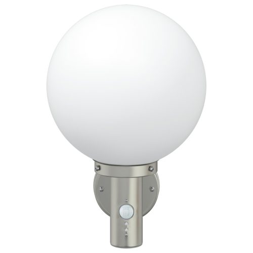  kültéri fali lámpa mozgásérzékelővel ezüst rozsdamentes acél IP44