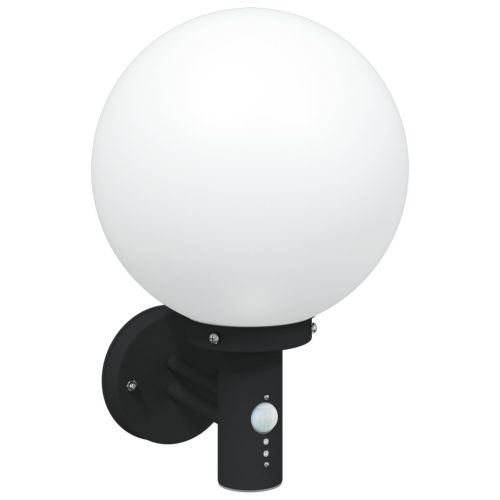  kültéri fali lámpák mozgásérzékelővel 2 db fekete rozsdamentes acél IP44