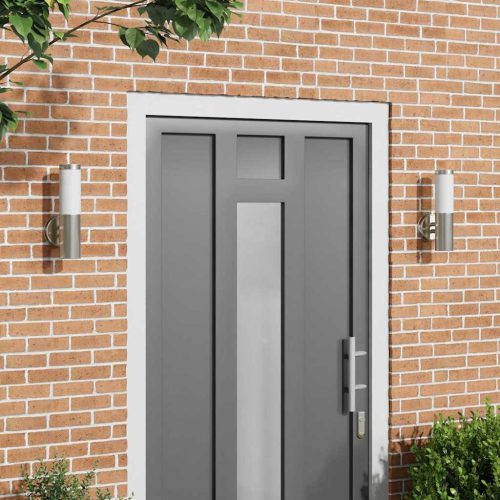  Kültéri Fali Lámpa 2 pcs Ezüst 15 x 7,5 x 33 cm