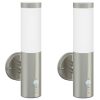  Kültéri Fali Lámpa 2 pcs Ezüst 15 x 7,5 x 33 cm