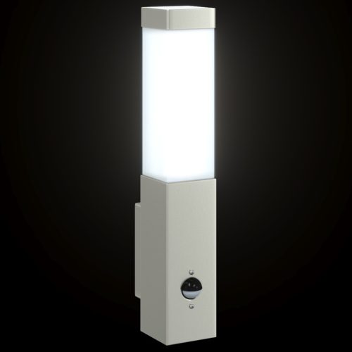  kültéri fali lámpa mozgásérzékelővel ezüst rozsdamentes acél IP44