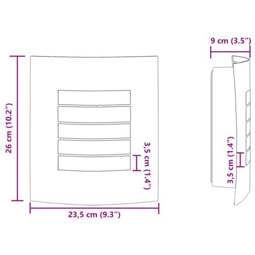  kültéri falilámpa 2 db ezüst rozsdamentes acél IP44