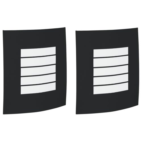  Külső fali lámpák 2 db fekete rozsdamentes acél IP44