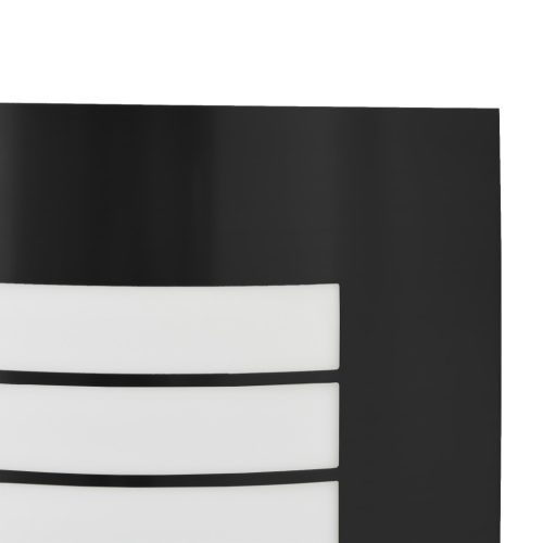  Külső fali lámpák 2 db fekete rozsdamentes acél IP44