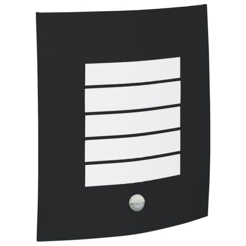  Kültéri Falilámpa Mozgásérzékelővel 2 db Fekete Rozsdamentes Acél IP44