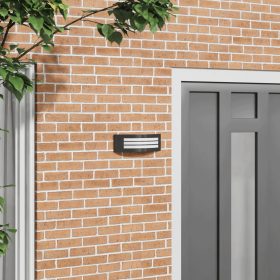  Kültéri Fali Lámpa Fekete Rozsdamentes Acél IP44