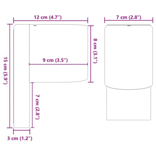  Kültéri Fali Világítás Fekete Rozsdamentes Acél IP44