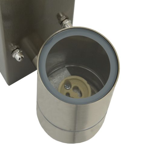  Kültéri Fali Lámpák 2 db Ezüst Rozsdamentes Acél IP44