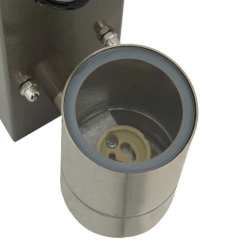  Kültéri Fali Lámpák Mozgásérzékelővel 2 db Ezüst Rozsdamentes Acél IP44