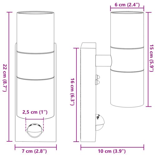  lámpák rozsdamentes acél