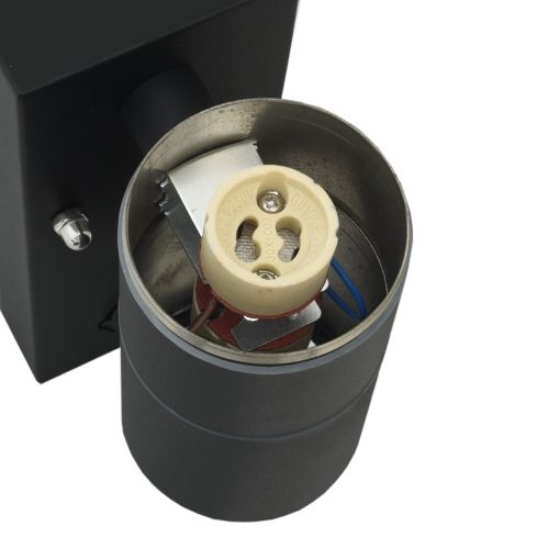  kültéri fali lámpa fekete rozsdamentes acél IP44