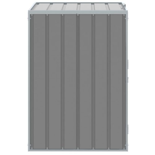  szürke acél kerekes tároló 1 szemeteskukához 72 x 81 x 115 cm