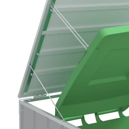  szürke acél kerekes tároló 1 szemeteskukához 72 x 81 x 115 cm