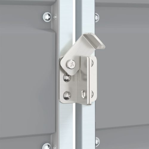  szürke acél kerekes tároló 1 szemeteskukához 72 x 81 x 115 cm