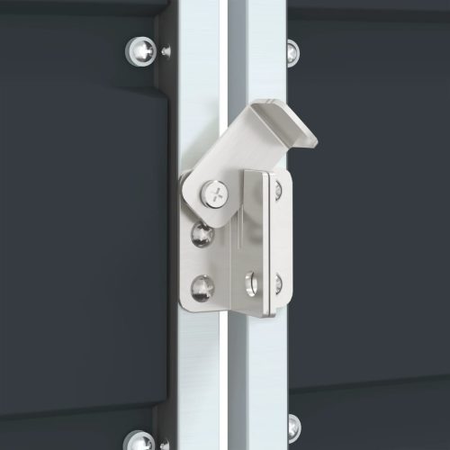  antracit acél kerekes tároló 3 szemeteskukához 216 x 81 x 115cm