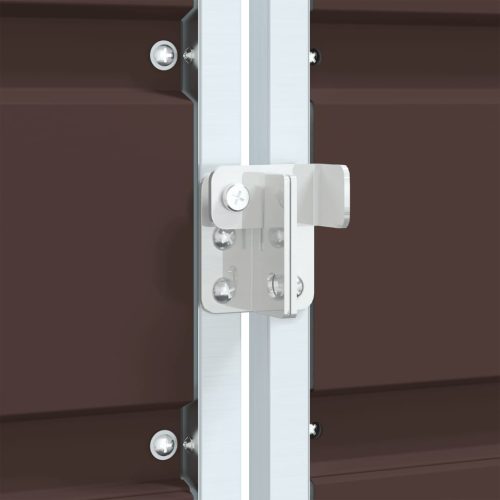  barna acél kerekes tároló 3 szemeteskukához 216 x 81 x 115 cm