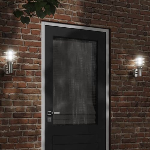  ezüstszínű rozsdamentes acél kültéri falilámpa