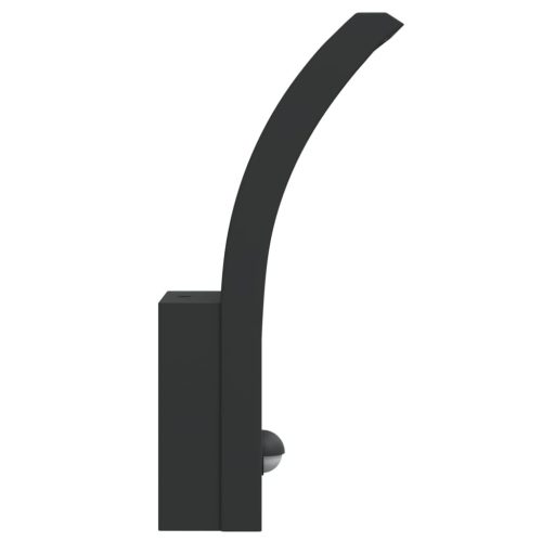  fekete öntött alumínium kültéri érzékelős LED-es falilámpa