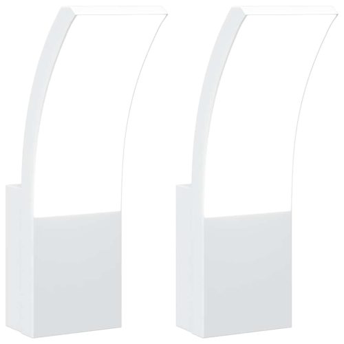  2 db fehér fröccsöntött alumínium kültéri fali LED lámpa