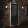  fekete öntött alumínium kültéri LED-es falilámpa