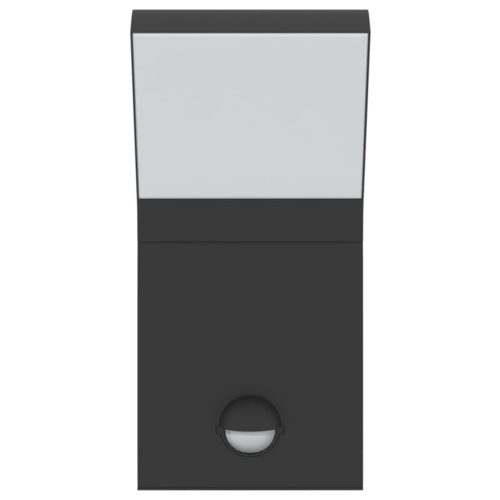  fekete öntött alumínium kültéri érzékelős LED-es falilámpa