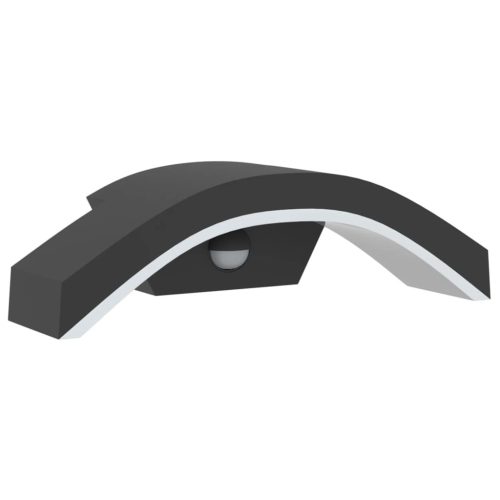  fekete öntött alumínium kültéri érzékelős LED-es falilámpa