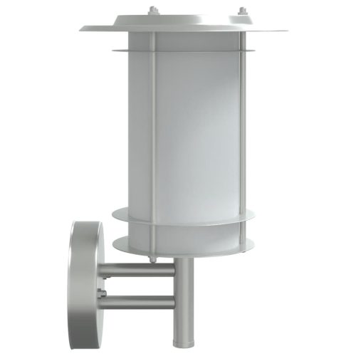  ezüstszínű rozsdamentes acél kültéri falilámpa