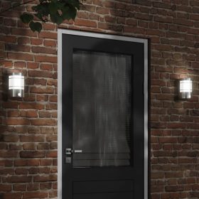    2 db ezüstszínű rozsdamentes acél kültéri érzékelős falilámpa