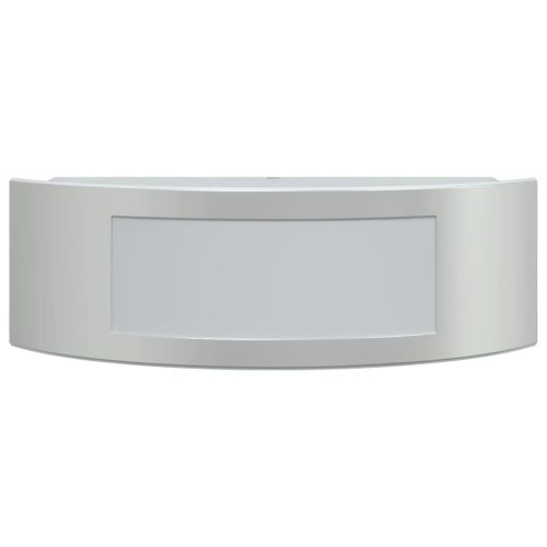  2 db ezüstszínű rozsdamentes acél kültéri falilámpa