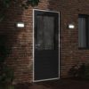  2 db fekete rozsdamentes acél kültéri falilámpa