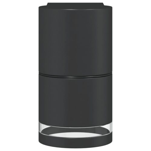  2 db fekete öntött alumínium kültéri falilámpa