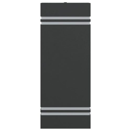  2 db fekete rozsdamentes acél kültéri falilámpa