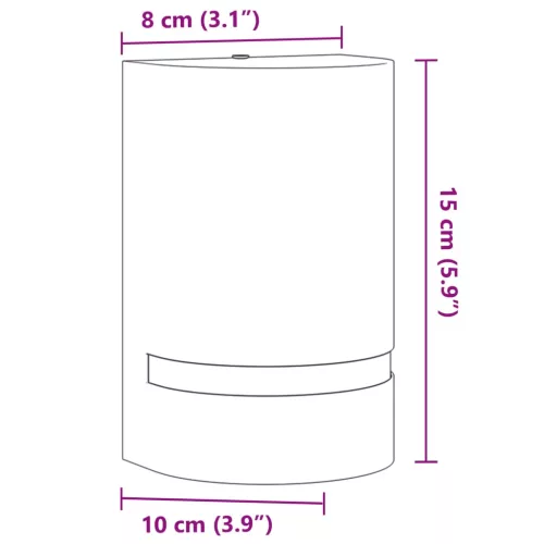  fekete öntött alumínium kültéri falilámpa