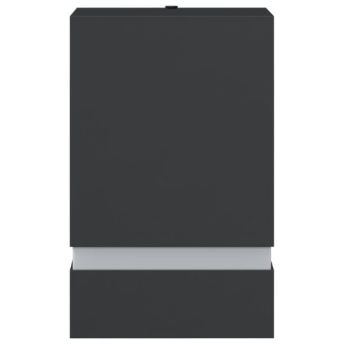  2 db fekete rozsdamentes acél kültéri falilámpa