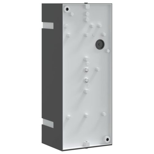  2 db fekete rozsdamentes acél kültéri falilámpa