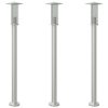  3 db ezüstszínű rozsdamentes acél kültéri állólámpa 100 cm
