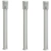  3 db ezüstszínű rozsdamentes acél kültéri állólámpa 110 cm
