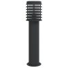  fekete rozsdamentes acél kültéri állólámpa 60 cm