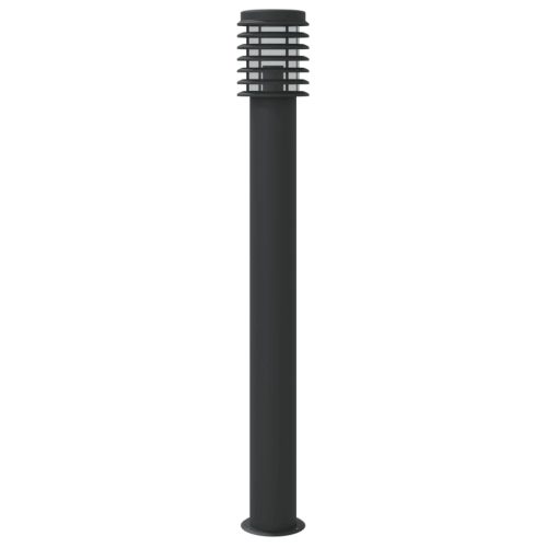  3 db fekete rozsdamentes acél kültéri állólámpa 110 cm