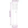  3 db ezüst rozsdamentes acél kültéri állólámpa érzékelővel 60cm
