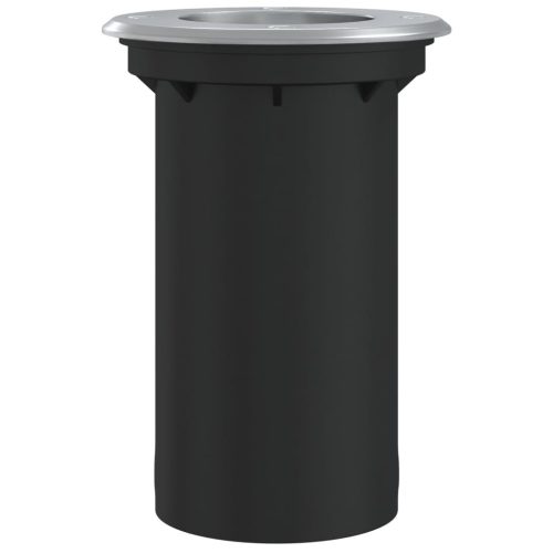  fekete kerek öntött alumínium kültéri talajlámpa 10,5 x 10,5 cm