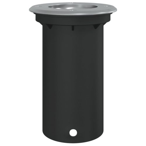  fekete kerek öntött alumínium kültéri talajlámpa 10,5 x 10,5 cm