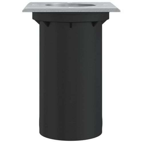  fekete négyzet öntött alumínium kültéri talajlámpa 10,5x10,5 cm