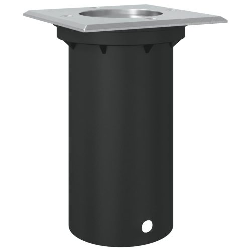  fekete négyzet öntött alumínium kültéri talajlámpa 10,5x10,5 cm