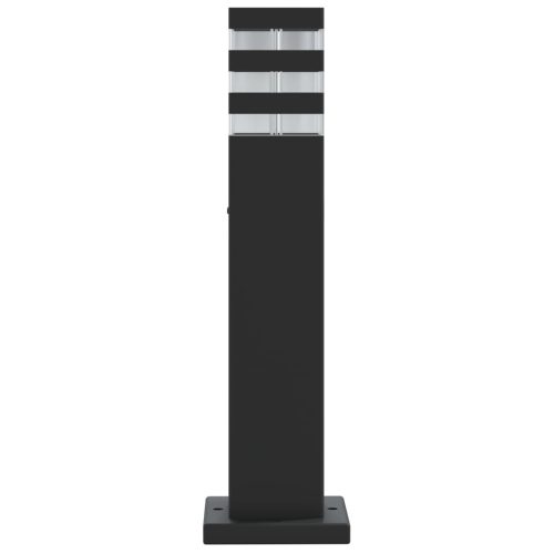  3 db fekete alumínium kültéri állólámpa 50 cm