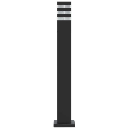  3 db fekete alumínium kültéri állólámpa 80 cm