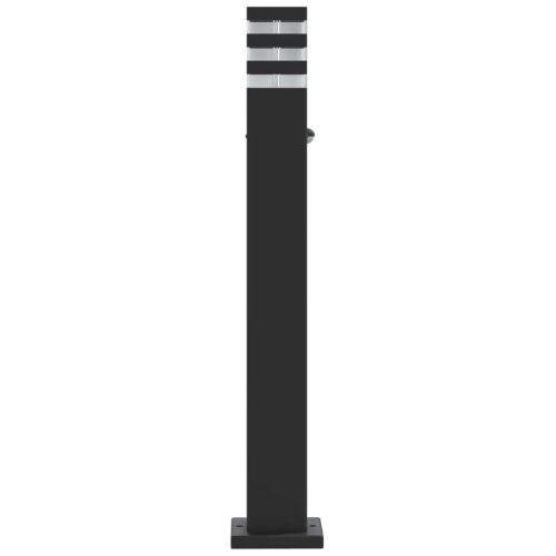  3 db fekete alumínium kültéri állólámpa érzékelővel 80 cm