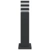  fekete alumínium kültéri állólámpa aljzattal 50 cm