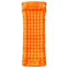  1 személyes narancssárga önfelfújó kempingmatrac párnával